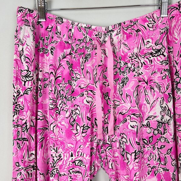 Lilly Pulitzer Plumeria Pink Pajama Pants Size XL Women's - Picture 2 of 4